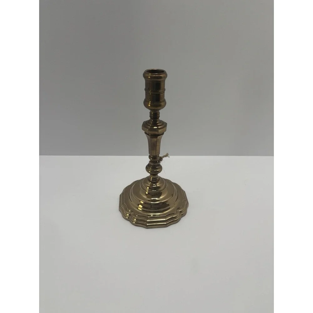 Vintage Baldwin Brass Candle Holder Heavy‎ Solid Base 8.5